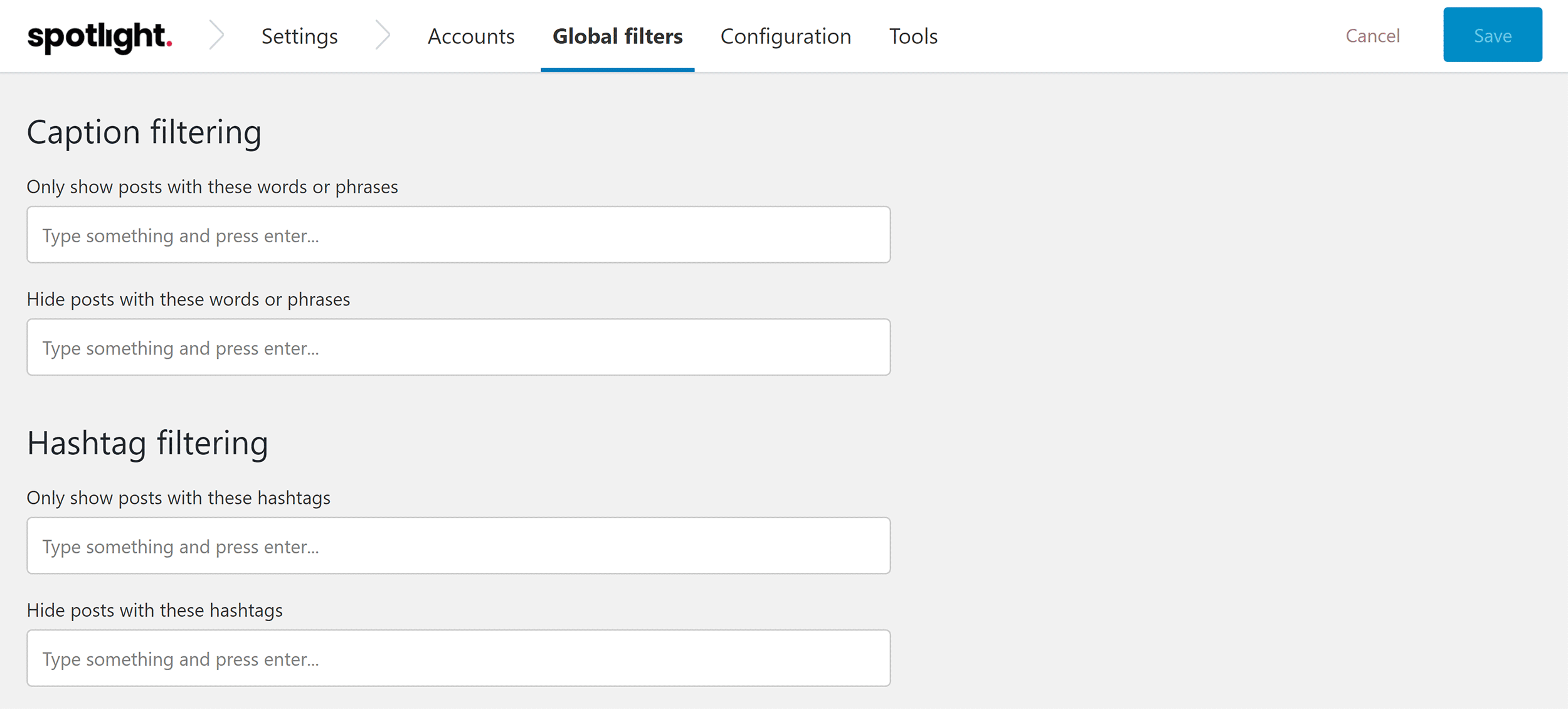 Global Filters