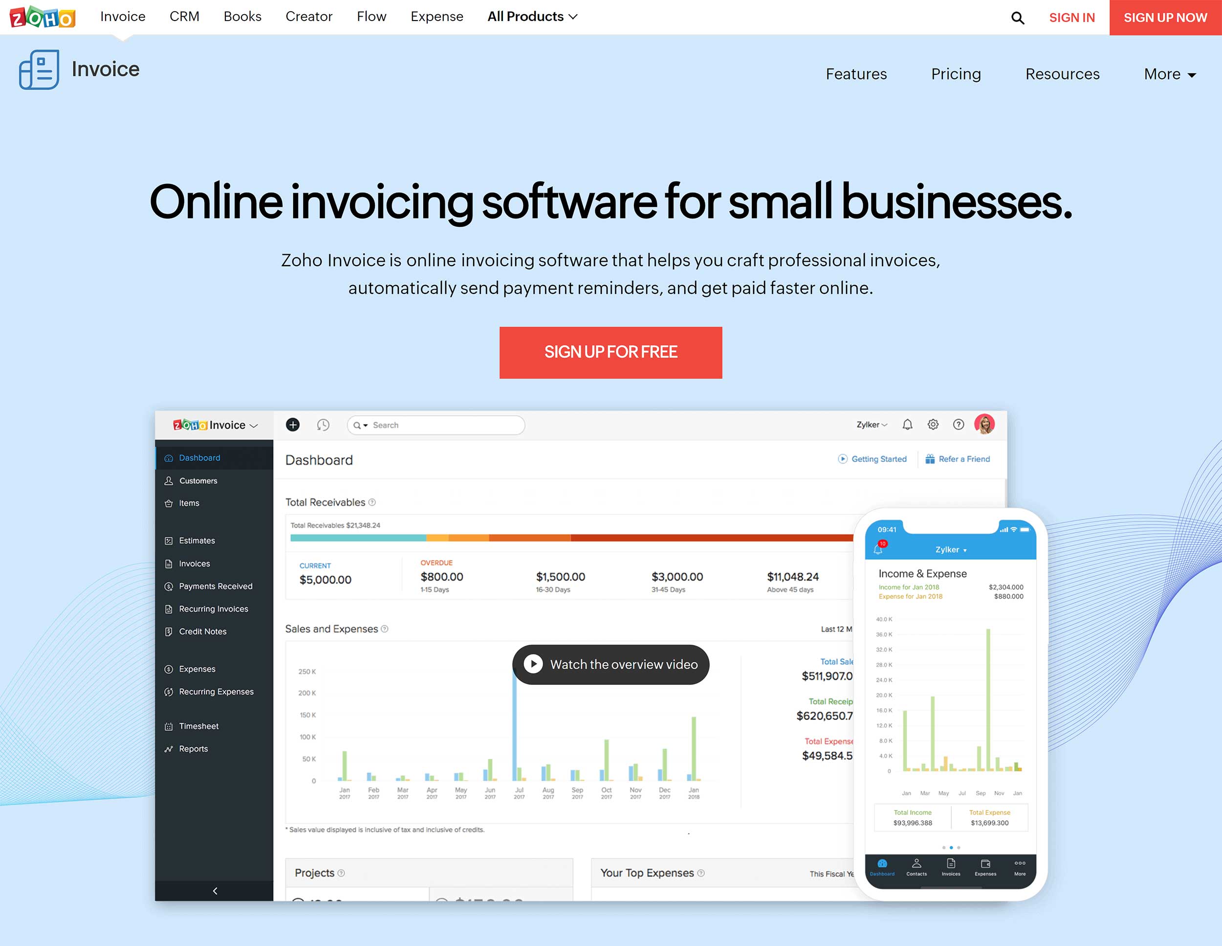 Zoho Invoice