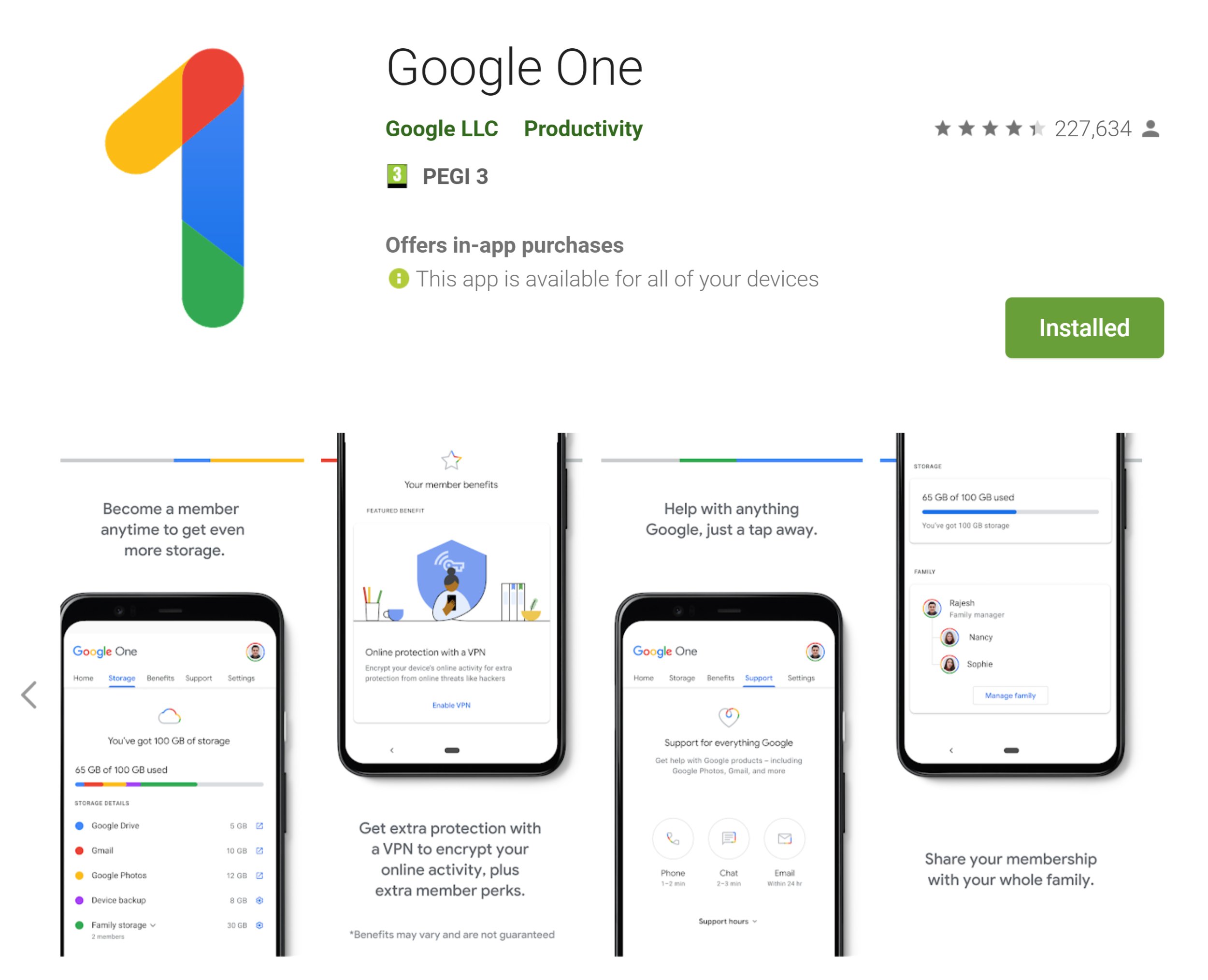 Google One App