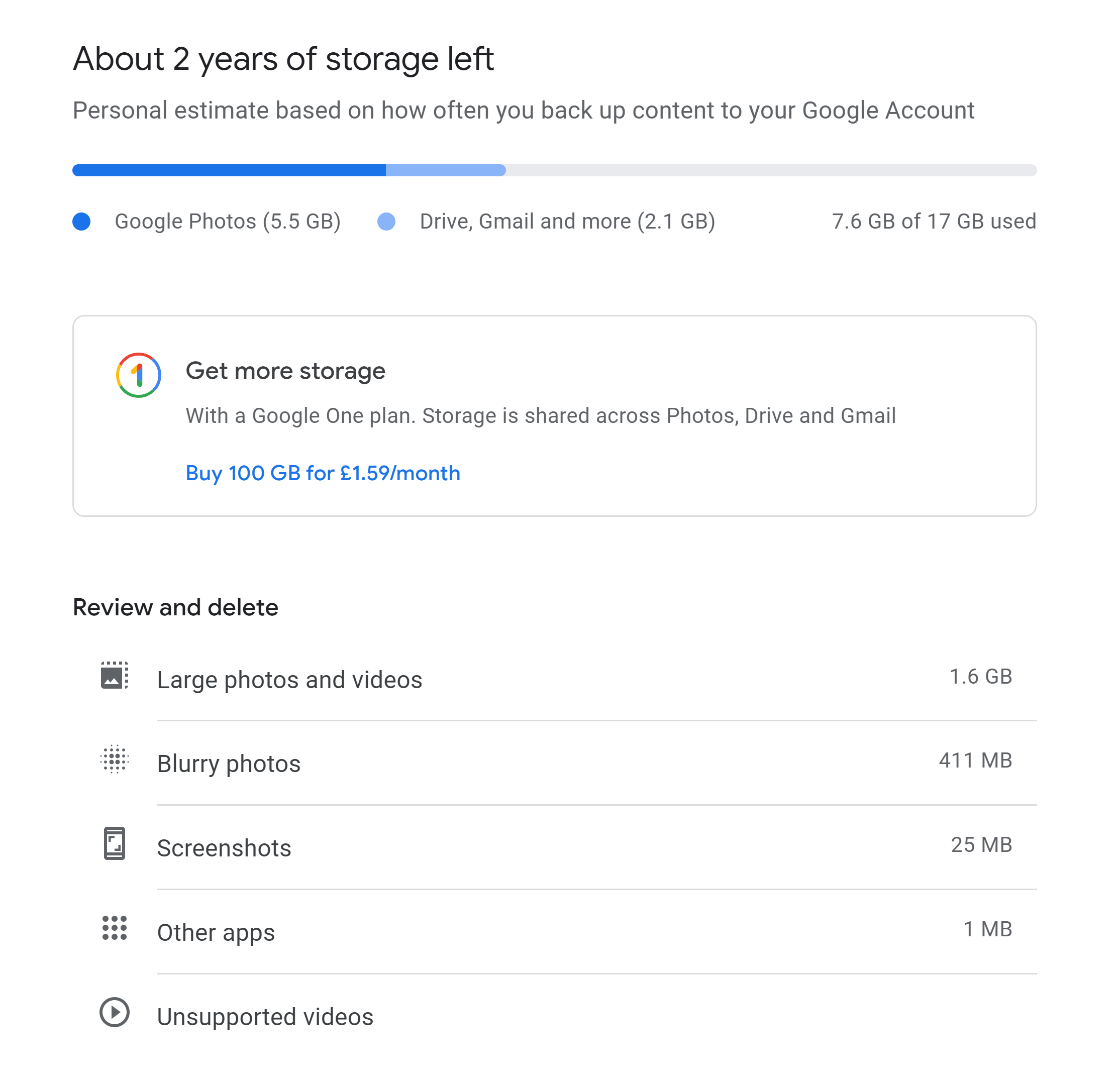 Google Photos Quota Management